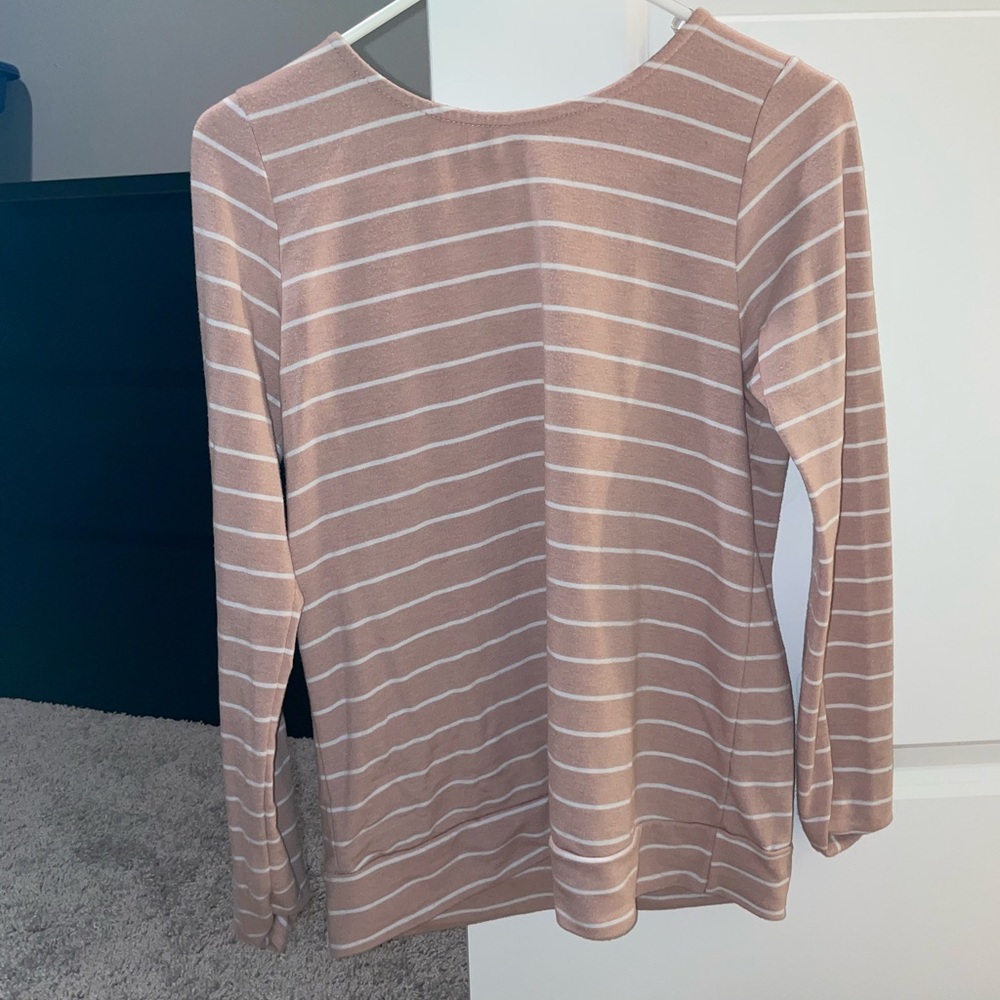 Women's Pink Clover Twist Back Top